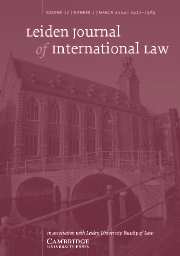 Leiden Journal of International Law Volume 17 - Issue 1 -