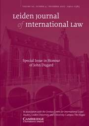 Leiden Journal of International Law Volume 20 - Issue 4 -