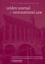 Leiden Journal of International Law Volume 21 - Issue 1 -