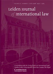 Leiden Journal of International Law Volume 21 - Issue 2 -