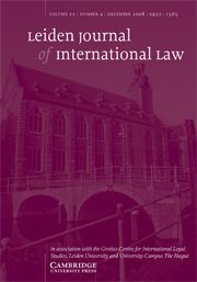 Leiden Journal of International Law Volume 21 - Issue 4 -