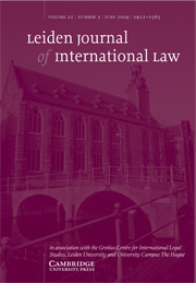 Leiden Journal of International Law Volume 22 - Issue 2 -