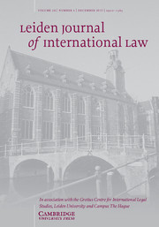 Leiden Journal of International Law Volume 28 - Issue 4 -