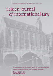 Leiden Journal of International Law Volume 30 - Issue 3 -