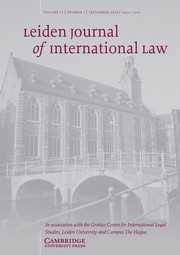 Leiden Journal of International Law Volume 31 - Issue 3 -