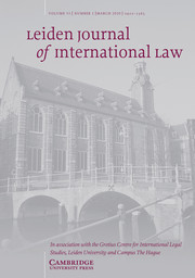 Leiden Journal of International Law Volume 33 - Issue 1 -