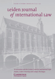 Leiden Journal of International Law Volume 34 - Issue 1 -