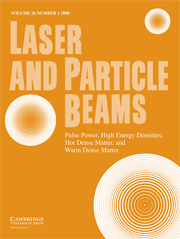 Laser and Particle Beams Volume 26 - Issue 1 -