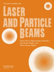 Laser and Particle Beams Volume 32 - Issue 2 -