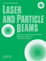 Laser and Particle Beams Volume 34 - Issue 2 -