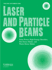 Laser and Particle Beams Volume 34 - Issue 4 -