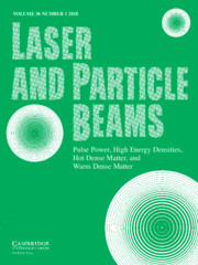 Laser and Particle Beams Volume 36 - Issue 1 -