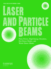 Laser and Particle Beams Volume 38 - Issue 4 -