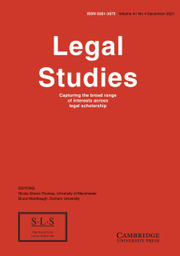 Legal Studies Volume 41 - Issue 4 -