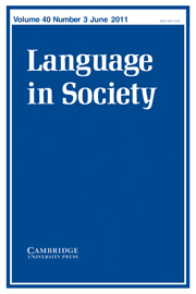 Language in Society Volume 40 - Issue 3 -