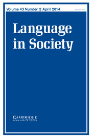 Language in Society Volume 43 - Issue 2 -