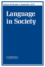 Language in Society Volume 48 - Special Issue4 -  Navigating Normativities: Gender and Sexuality in Text and Talk