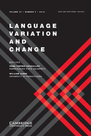 Language Variation and Change Volume 27 - Issue 3 -