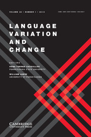 Language Variation and Change Volume 28 - Issue 1 -