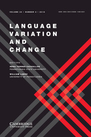 Language Variation and Change Volume 30 - Issue 2 -