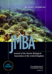 Journal of the Marine Biological Association of the United Kingdom Volume 100 - Issue 8 -