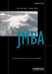 Journal of the Marine Biological Association of the United Kingdom Volume 84 - Issue 2 -