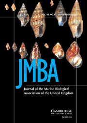 Journal of the Marine Biological Association of the United Kingdom Volume 99 - Issue 6 -