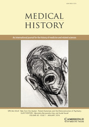 Medical History Volume 60 - Issue 1 -  Tales from the Asylum. Patient Narratives and the (De)construction of Psychiatry