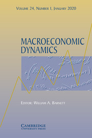 Macroeconomic Dynamics Volume 24 - Special Issue1 -  Macroeconomic Modeling and Empirical Evidence in the Wake of the Crisis