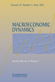 Macroeconomic Dynamics Volume 25 - Issue 3 -