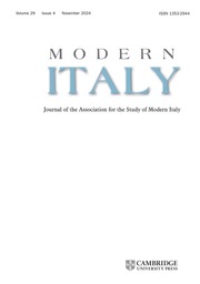 Modern Italy Volume 29 - Issue 4 -