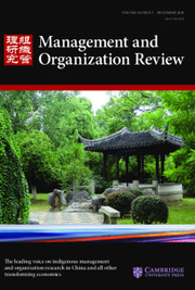 Management and Organization Review Volume 16 - Issue 5 -