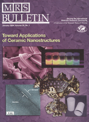 MRS Bulletin Volume 29 - Issue 1 -  Toward Applications of Ceramic Nanostructures