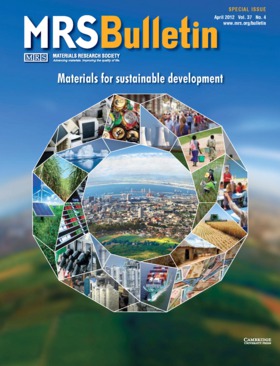 MRS Bulletin Volume 37 - Issue 4 -  Materials for sustainable development