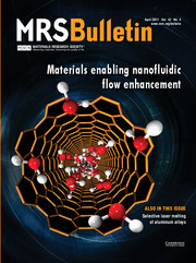 MRS Bulletin Volume 42 - Issue 4 -  Materials Enabling Nanofluidic Flow Enhancement