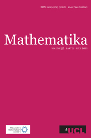 Mathematika Volume 57 - Issue 2 -