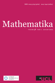 Mathematika Volume 58 - Issue 1 -