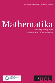 Mathematika Volume 63 - Issue 3 -