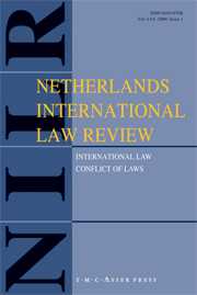 Netherlands International Law Review Volume 56 - Issue 1 -