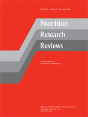 Nutrition Research Reviews Volume 21 - Issue 2 -