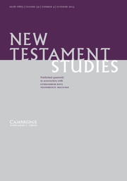 New Testament Studies Volume 59 - Issue 4 -