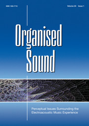 Organised Sound Volume 24 - Special Issue1 -  Perceptual Issues Surrounding the Electroacoustic Music Experience