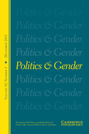 Politics & Gender Volume 10 - Issue 4 -