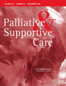 Palliative & Supportive Care Volume 10 - Issue 4 -