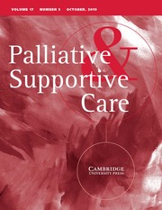 Palliative & Supportive Care Volume 17 - Issue 5 -