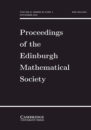 Proceedings of the Edinburgh Mathematical Society Volume 61 - Issue 4 -