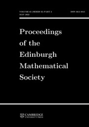 Proceedings of the Edinburgh Mathematical Society Volume 65 - Issue 2 -