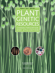 Plant Genetic Resources Volume 9 - Issue 1 -