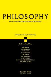 Philosophy Volume 78 - Issue 4 -