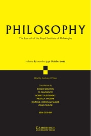 Philosophy Volume 87 - Issue 4 -